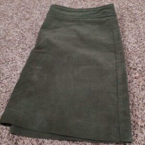 J Crew Corduroy Skirt Size 12 Hunter Green